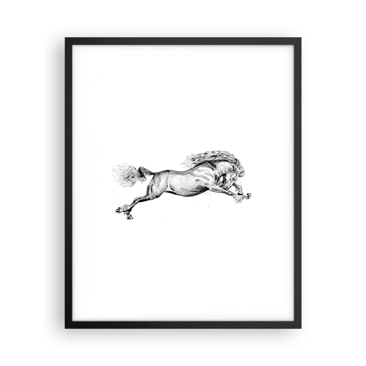 Plakát v černém rámu - Zastavený v cvalu - 40x50 cm