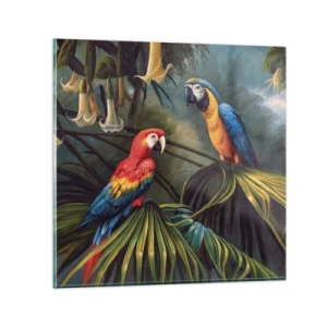 Obraz na skle - Romantismus v tropech - 40x40 cm