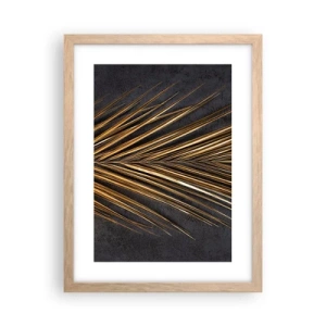 Plakát v rámu světlý dub - Zlato tropů - 30x40 cm