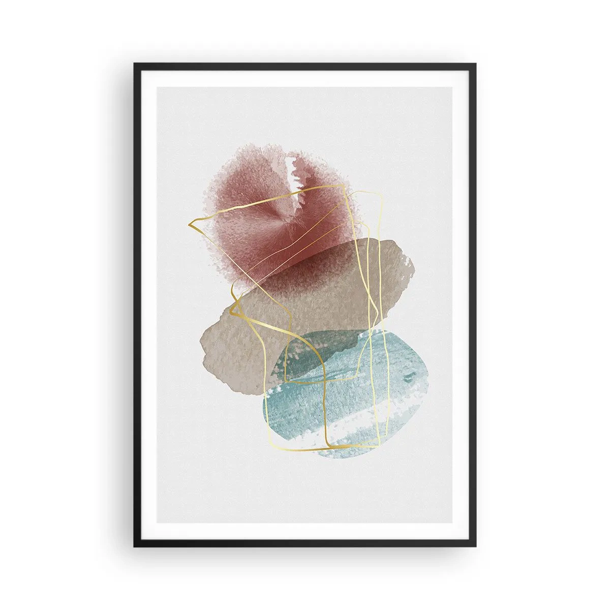 Plakát v černém rámu - Korálky prostoru - 70x100 cm