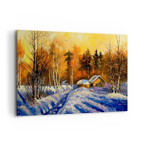 Obraz na plátně - Zimní imprese v slunci - 120x80 cm