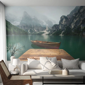 Fototapeta Premium Canvas - „Hrdé skály vepředu“ - Krajina, hory, jezero - 250x175 cm