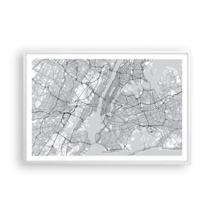 Plakát v bílém rámu - Anatomie metropole - 91x61 cm