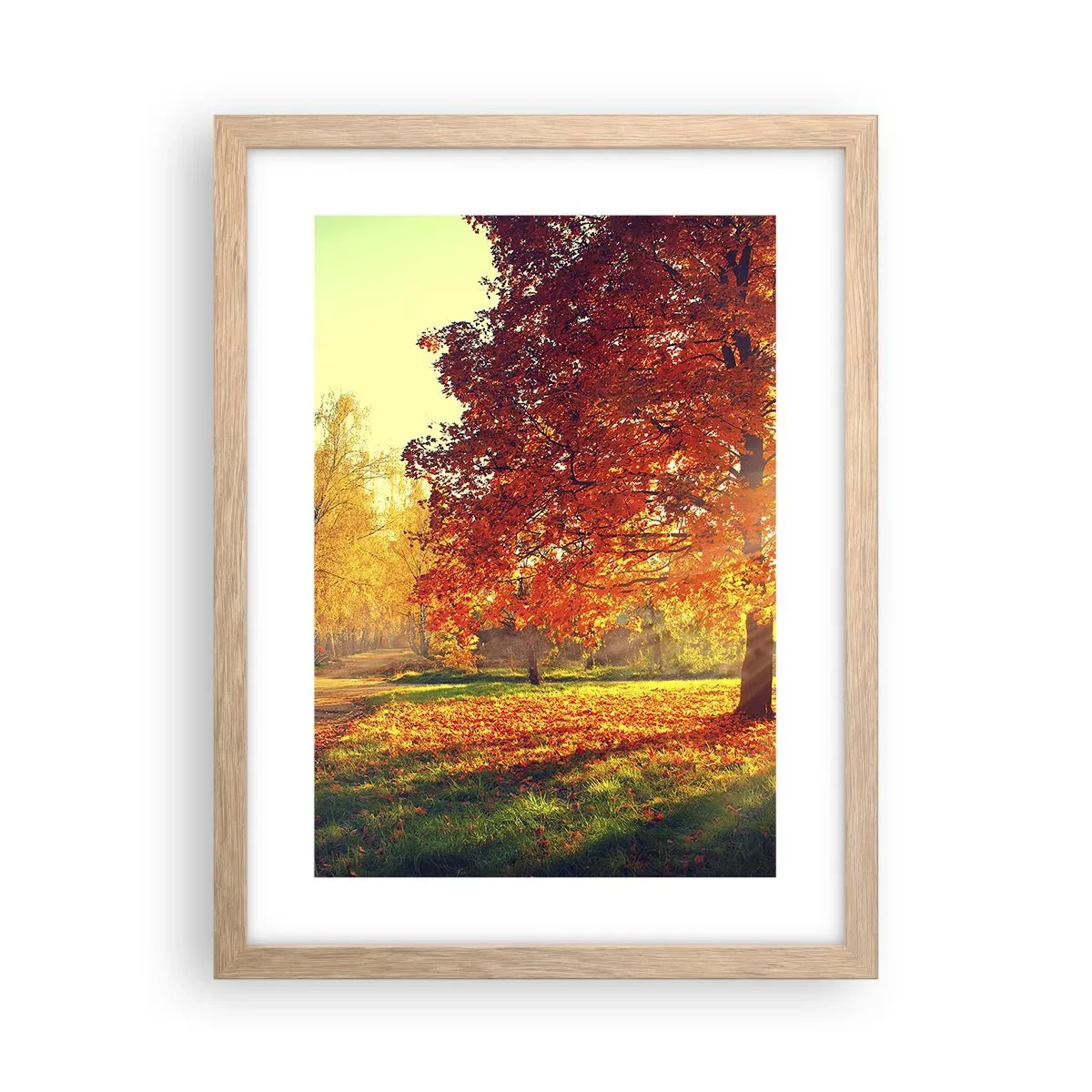 Plakát v rámu světlý dub - Rudé je krásné - 30x40 cm