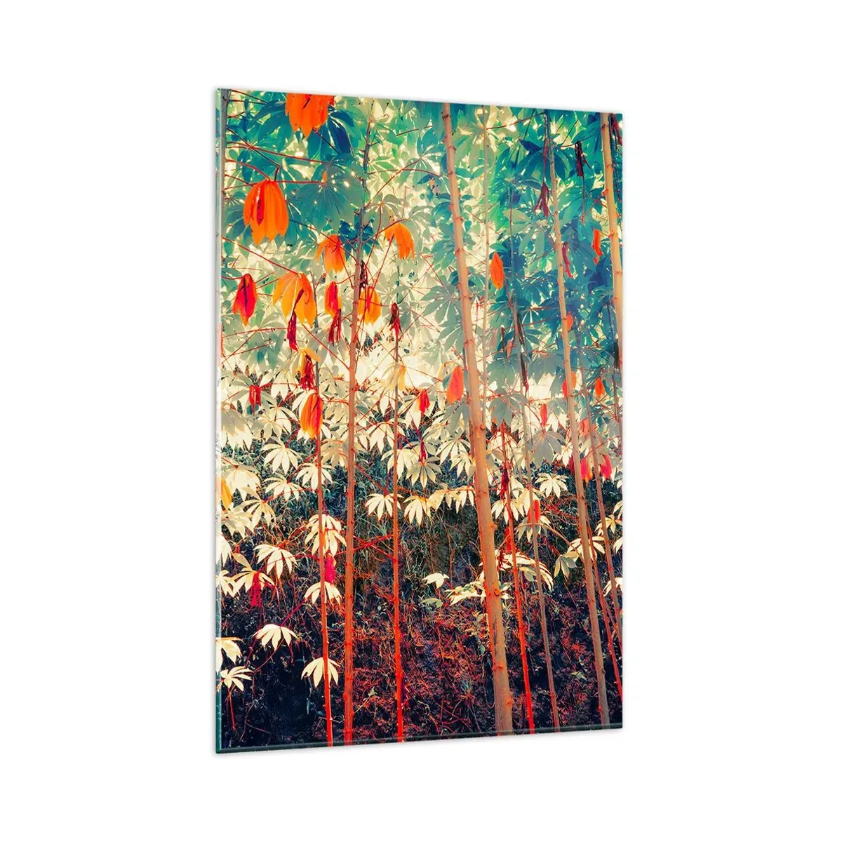 Obraz na skle - Tajný život listů - 80x120 cm