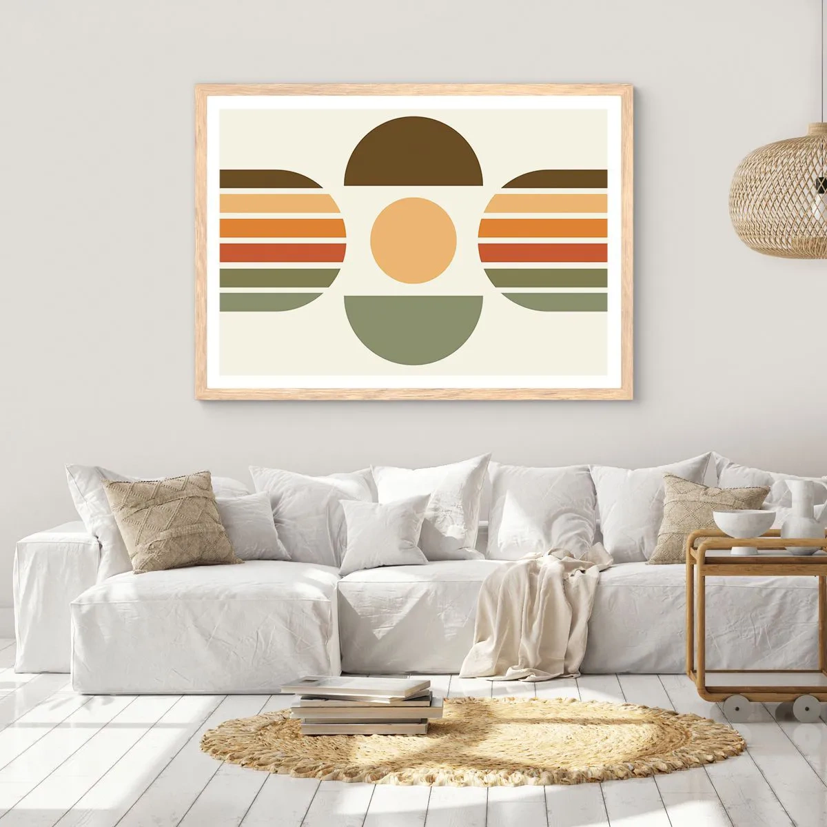 Plakát v rámu světlý dub - V barvách země - 70x50 cm