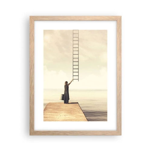 Plakát v rámu světlý dub - Magická cesta - 30x40 cm