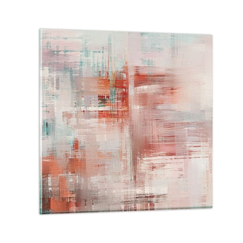 Obraz na skle - Zamlžené. Ale růžové - 70x70 cm