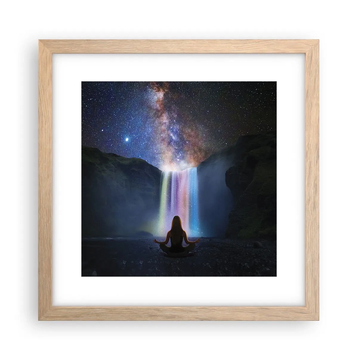 Plakát v rámu světlý dub - Absolutní harmonie - 30x30 cm