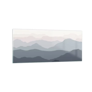 Obraz na skle - Vlny hor - 120x50 cm