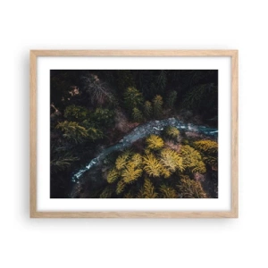 Plakát v rámu světlý dub - Rychle, stále rychleji - 50x40 cm