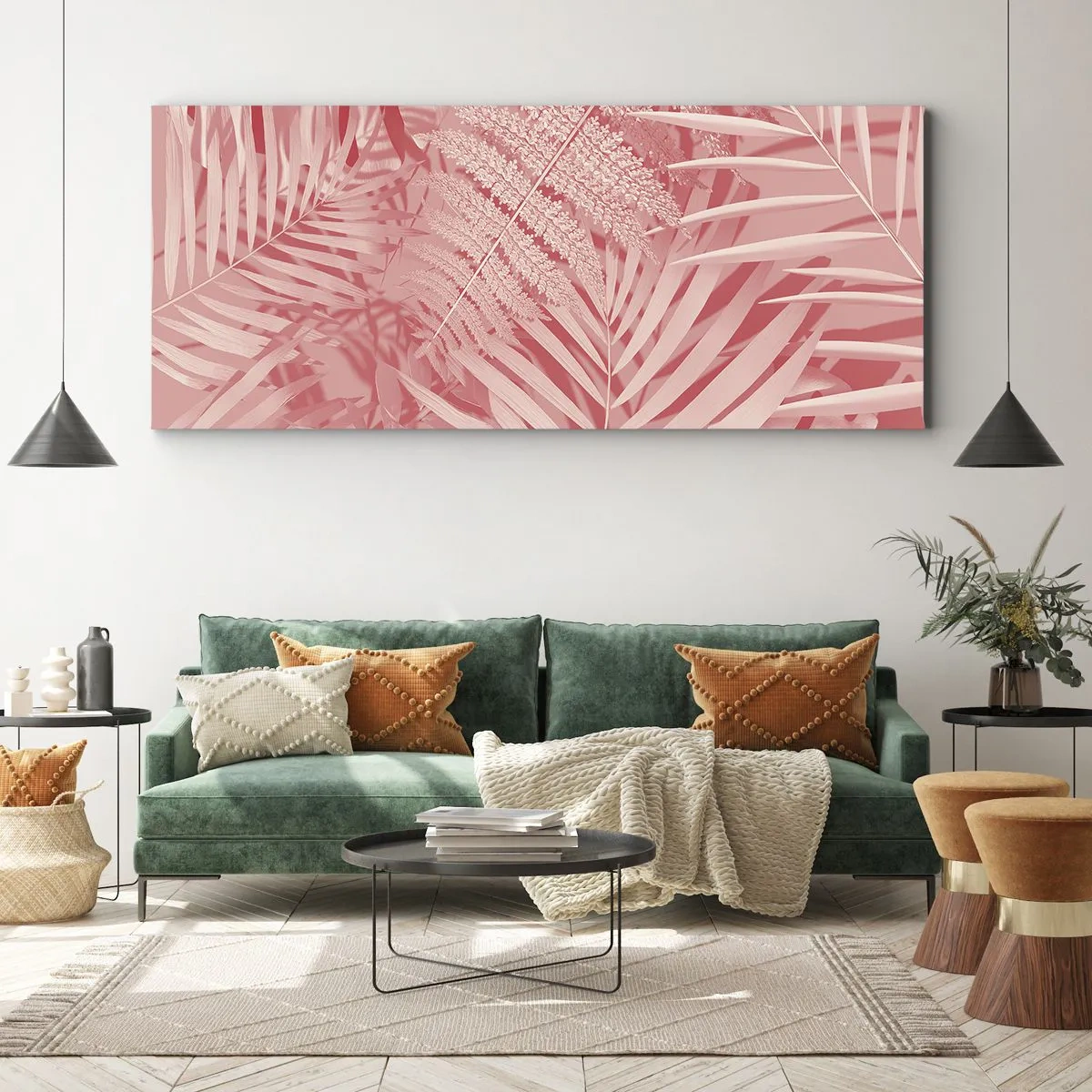 Obraz na plátně - Růžový koncept - 160x50 cm