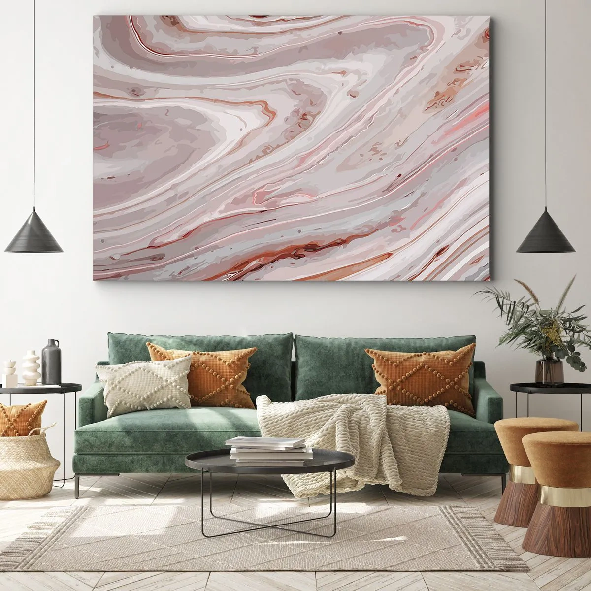 Obraz na plátně - Tekutá růžová - 120x80 cm