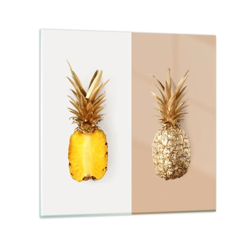 Obraz na skle - Ananas pro nás - 30x30 cm
