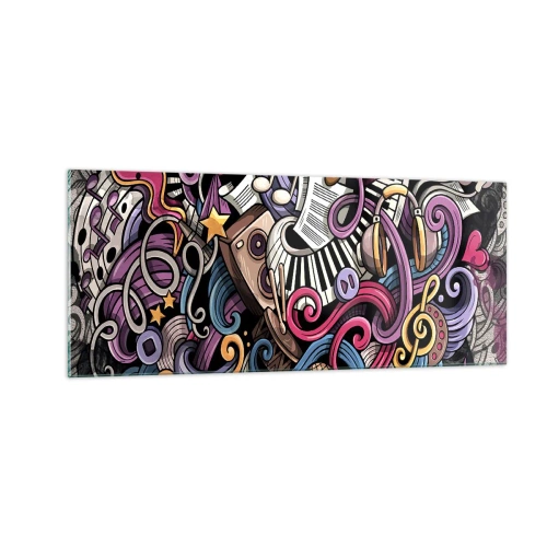 Obraz na skle - Komplikovaná melodie - 100x40 cm