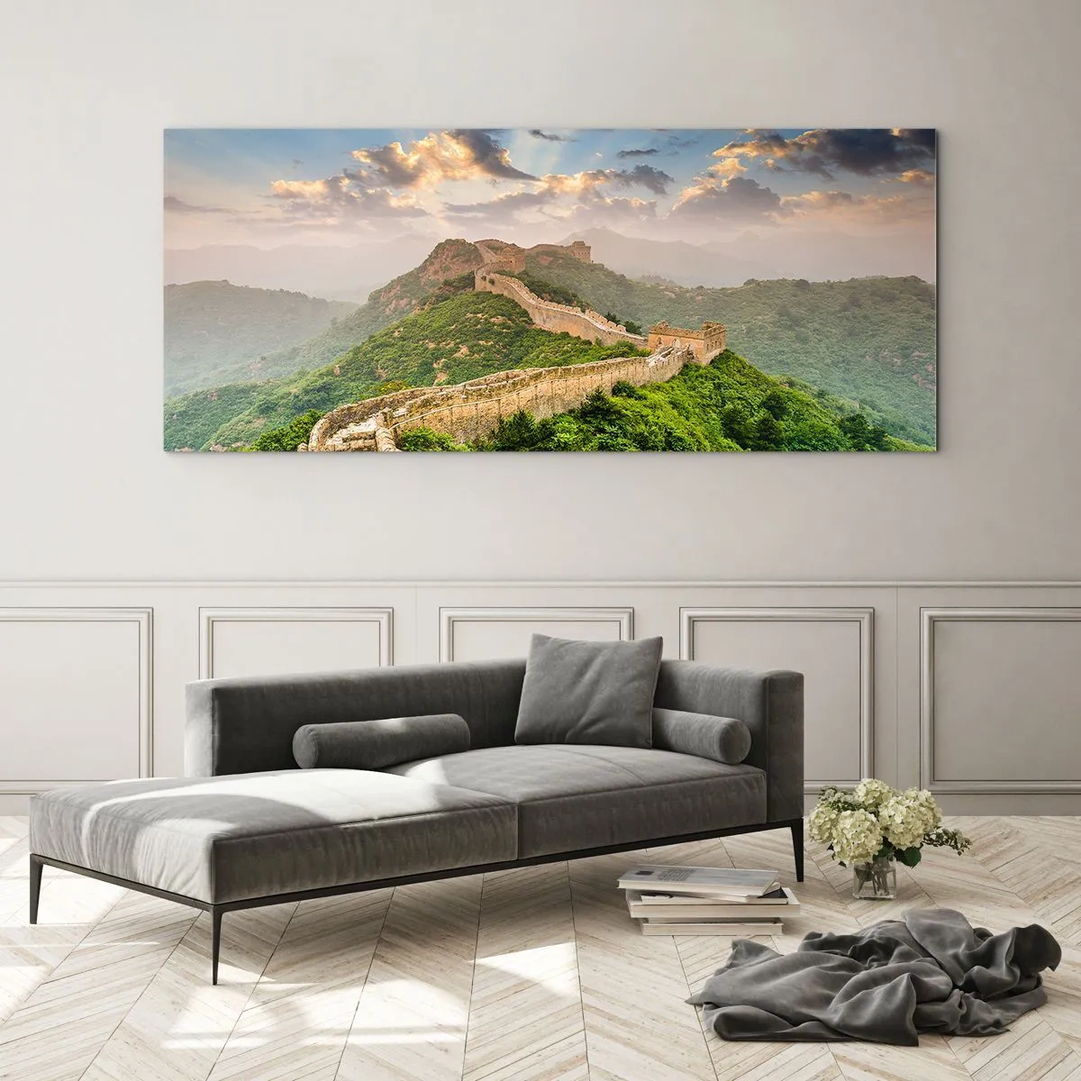 Obraz na skle - Nepomíjející velikost - 100x40 cm