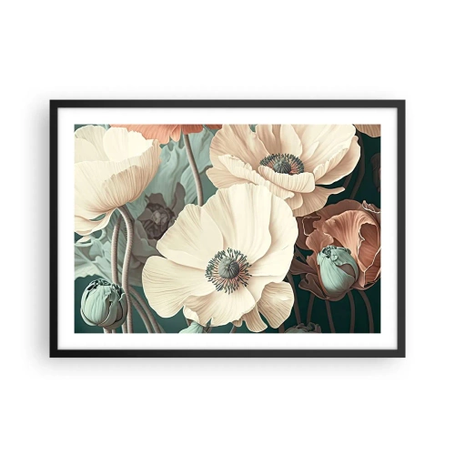 Plakát v černém rámu - Šepot máků - 70x50 cm