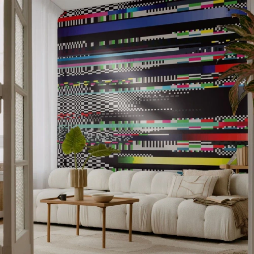 Fototapeta Samolepicí Deluxe Sticker - Kontrolní obraz skutečnosti - Abstrakce, Kus, Digitální šum - 500x350 cm