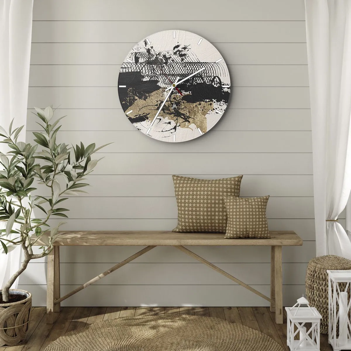 Nástěnné hodiny - Kompozice s vášní - 40x40 cm