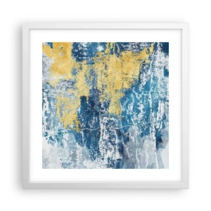 Plakát v bílém rámu - Abstrakce s dobrou náladou - 40x40 cm