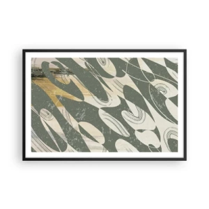 Plakát v černém rámu - Rytmizovaná abstrakce - 91x61 cm