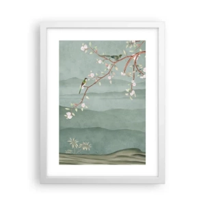 Plakát v bílém rámu - Jaro je tady - 30x40 cm