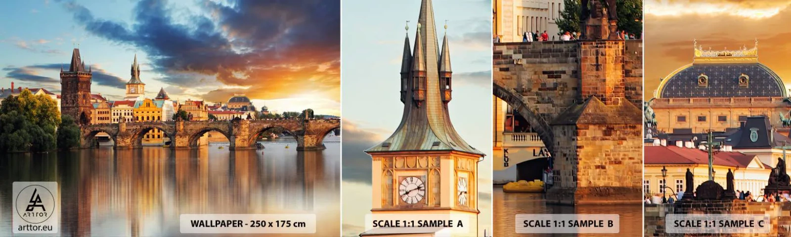 Fototapeta Vzorek Standard Eco - Krásná od pradávna - Město, Praha, Česká republika - 100x30 cm