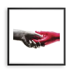 Plakát v černém rámu - Spolu i když jsme odlišní - 50x50 cm