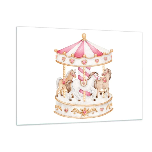 Obraz na skle - Sladký svět dětství - 120x80 cm