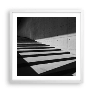 Plakát v bílém rámu - Syrová krása modernismu - 50x50 cm