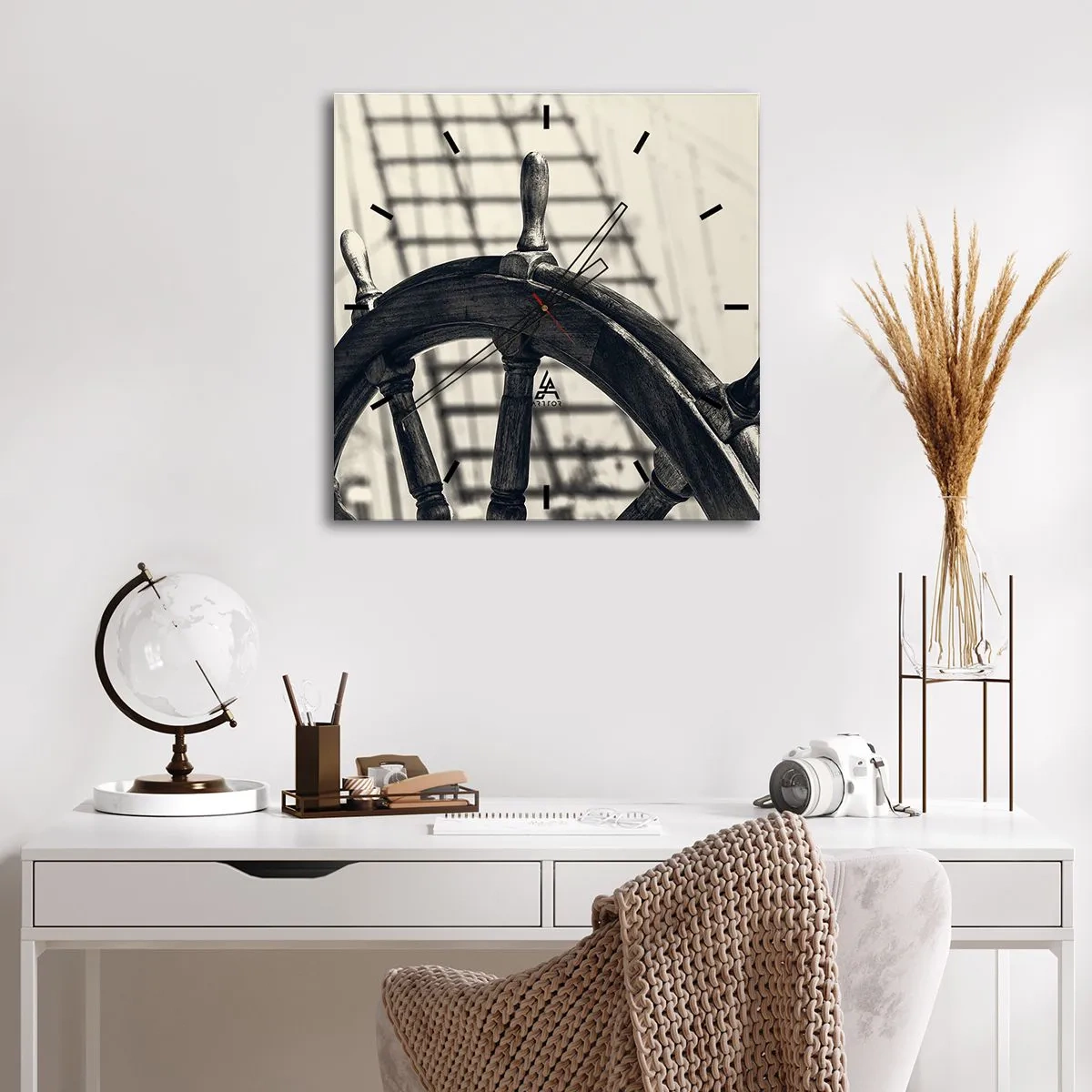 Nástěnné hodiny - Mořské příběhy - 40x40 cm