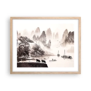 Plakát v rámu světlý dub - Exotická všednost Východu - 50x40 cm