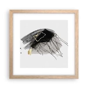 Plakát v rámu světlý dub - V černé a zlaté - 30x30 cm