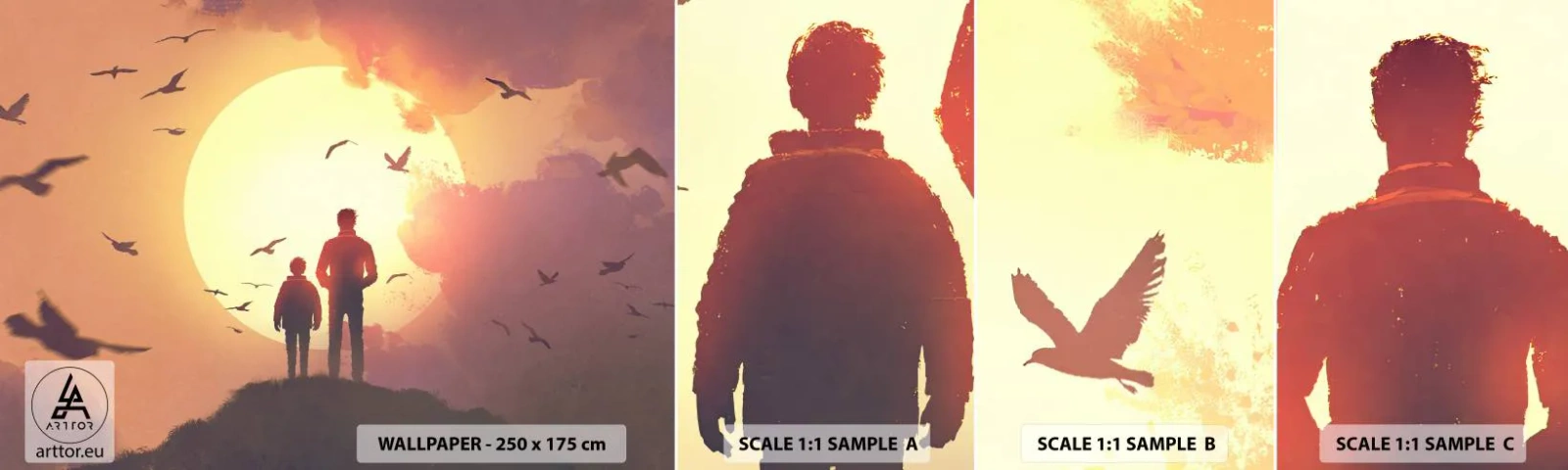 Fototapeta Vzorek Standard Eco - Se sluncem tváři v tvář - Abstrakce, Fantazie, Kus - 100x30 cm