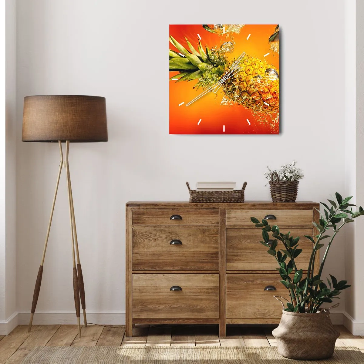 Nástěnné hodiny - Tropická šťavnatá svěžest - 30x30 cm