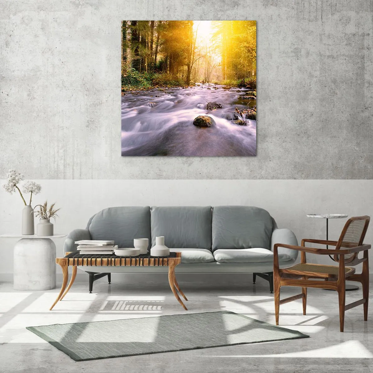 Obraz na skle - Malachit ve stříbrně-zlaté podobě - 50x50 cm