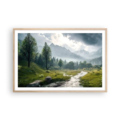 Plakát v rámu světlý dub - Tam a zpět - 91x61 cm