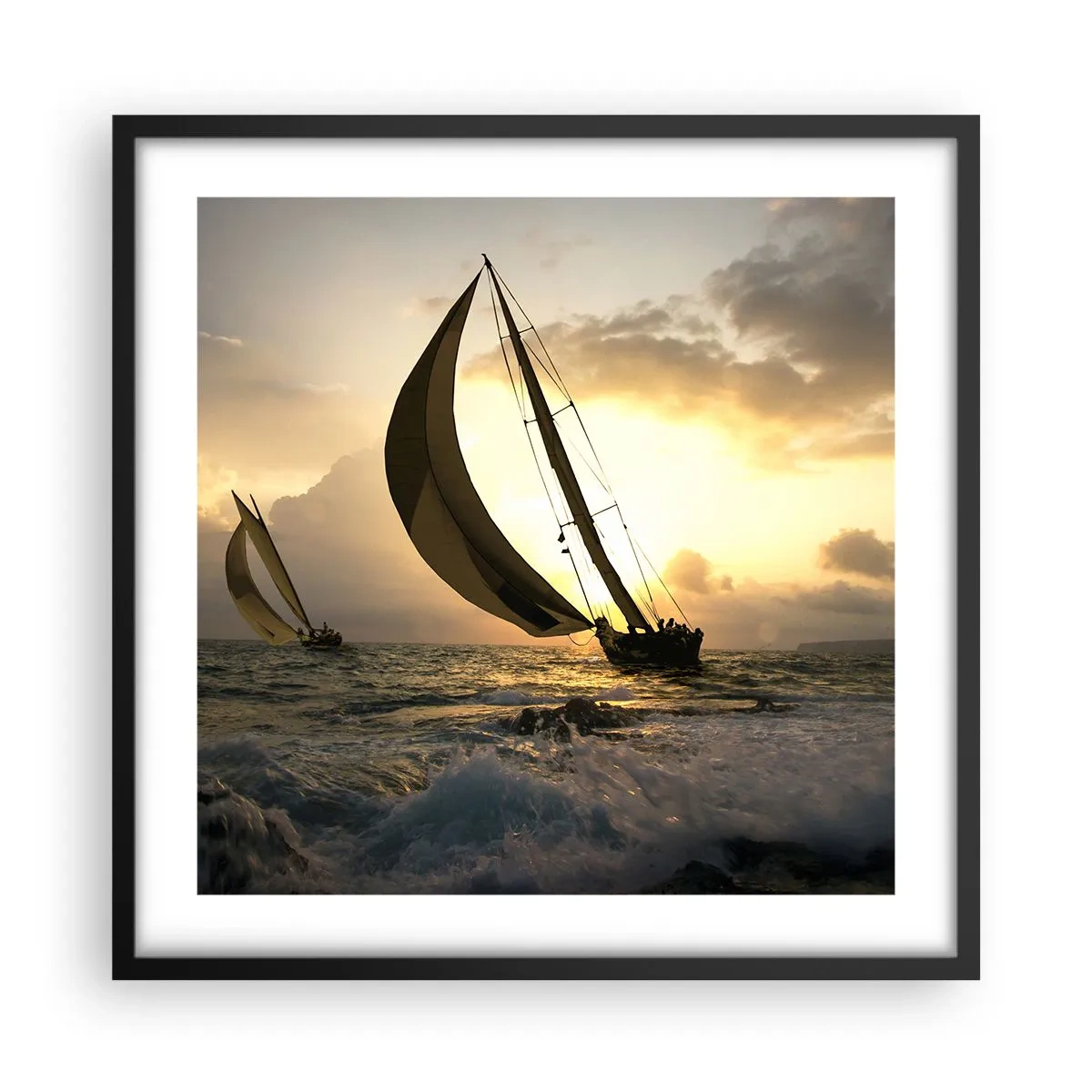 Plakát v černém rámu - S větrem a proti větru - 50x50 cm