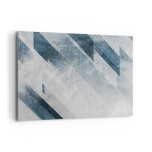 Obraz na plátně - Prostorová kompozice – pohyb šedé - 100x70 cm