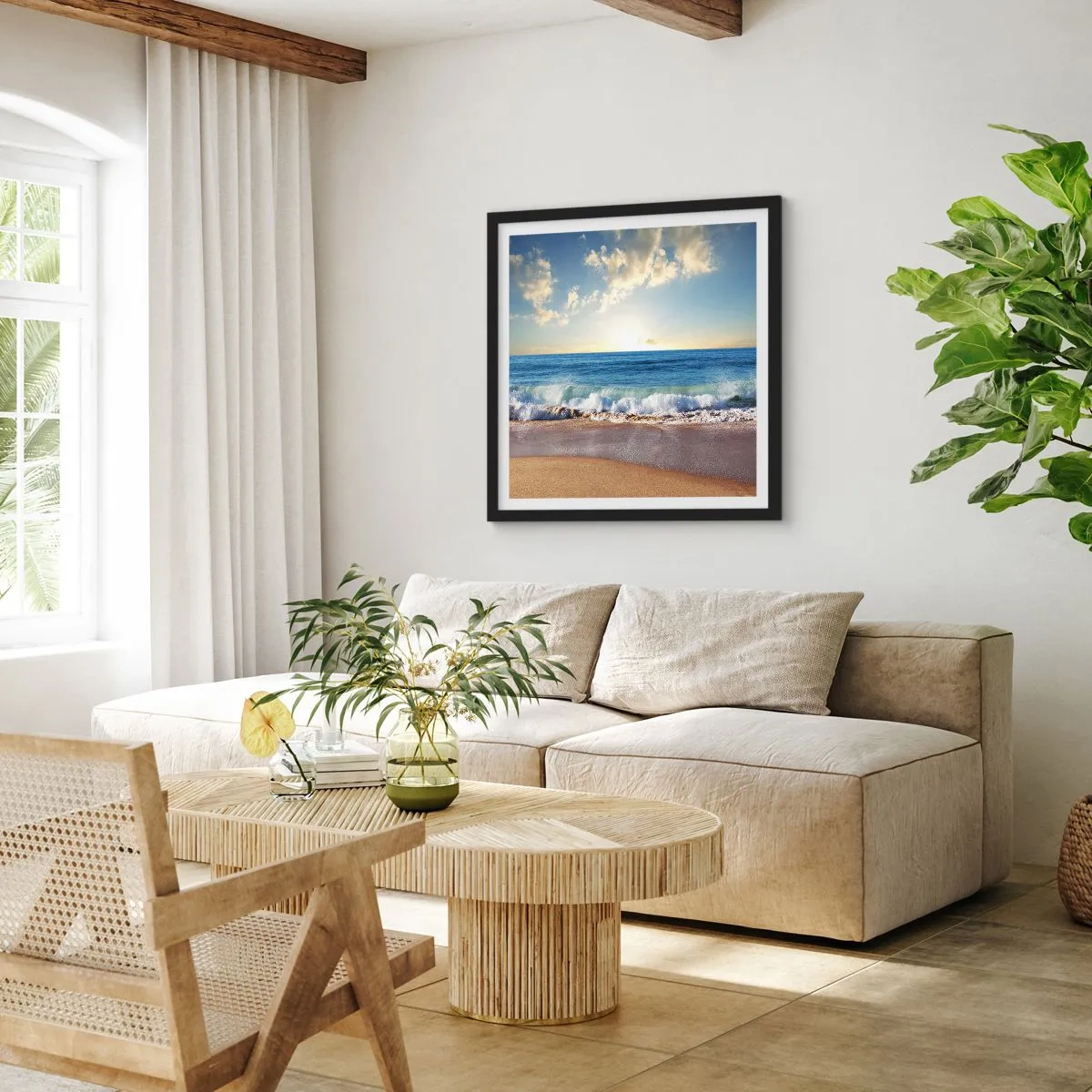 Plakát v černém rámu - Pohyb a nehybnost zároveň - 40x40 cm