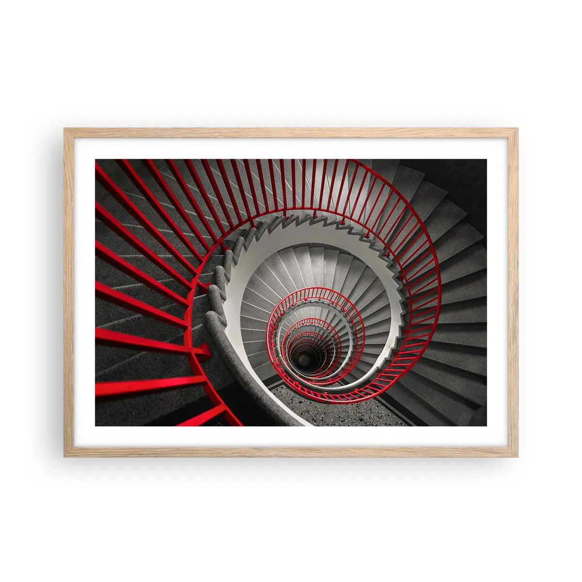 Plakát v rámu světlý dub - Architektonické hry - 70x50 cm