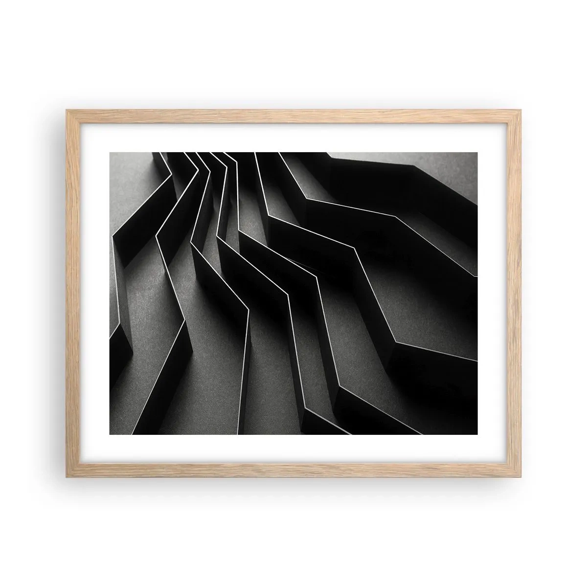 Plakát v rámu světlý dub - Prostorový pořádek - 50x40 cm