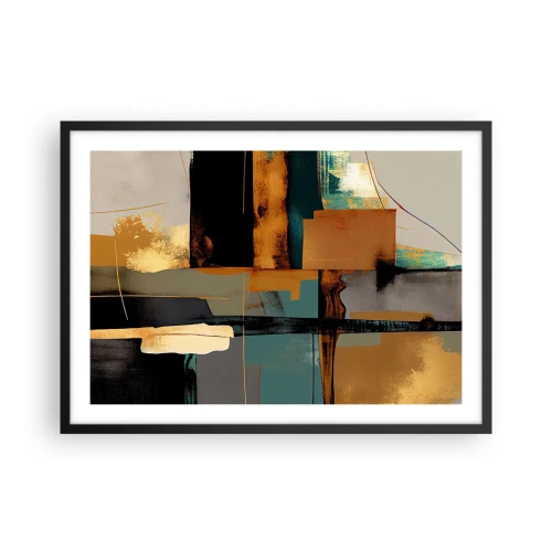 Plakát v černém rámu - Abstrakce – světlo a stín - 70x50 cm