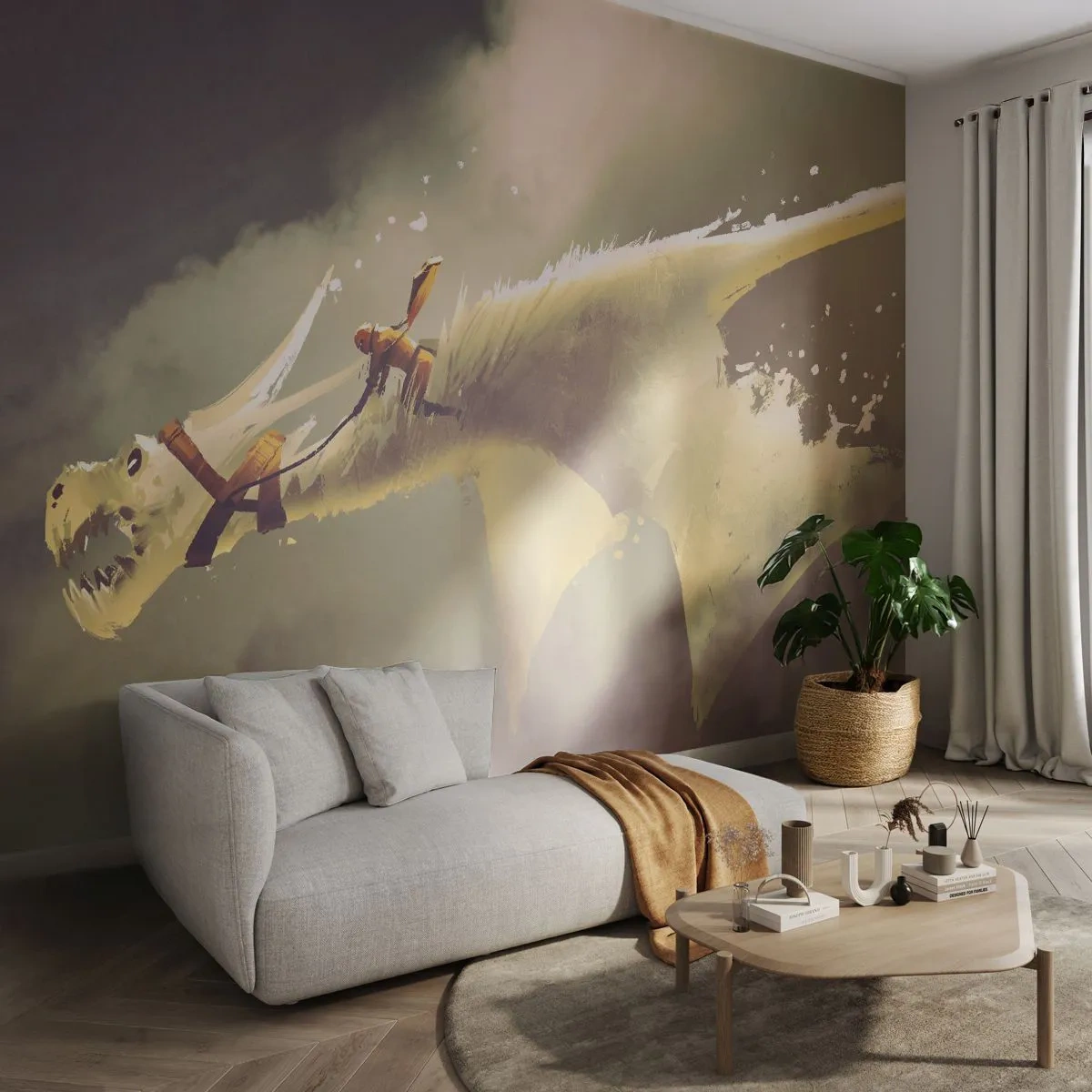 Fototapeta Standard Eco - Zachránit svět - Abstrakce, Fantazie, Drak - 350x256 cm