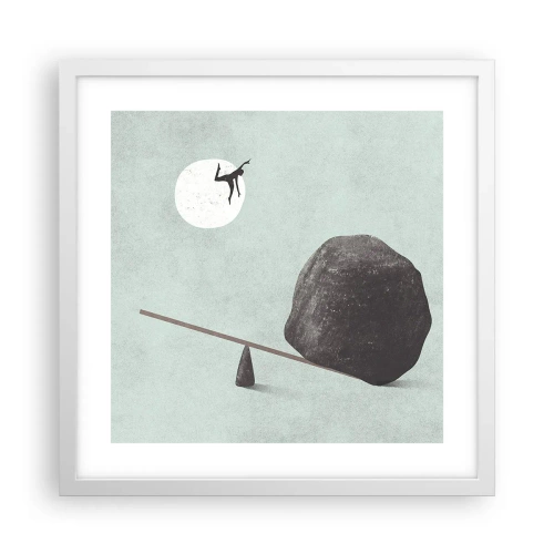 Plakát v bílém rámu - Splněný sen - 40x40 cm