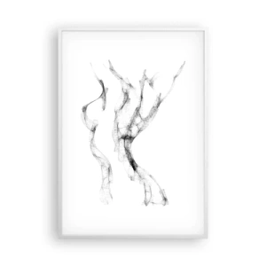 Plakát v bílém rámu - Krásná a silná - 70x100 cm