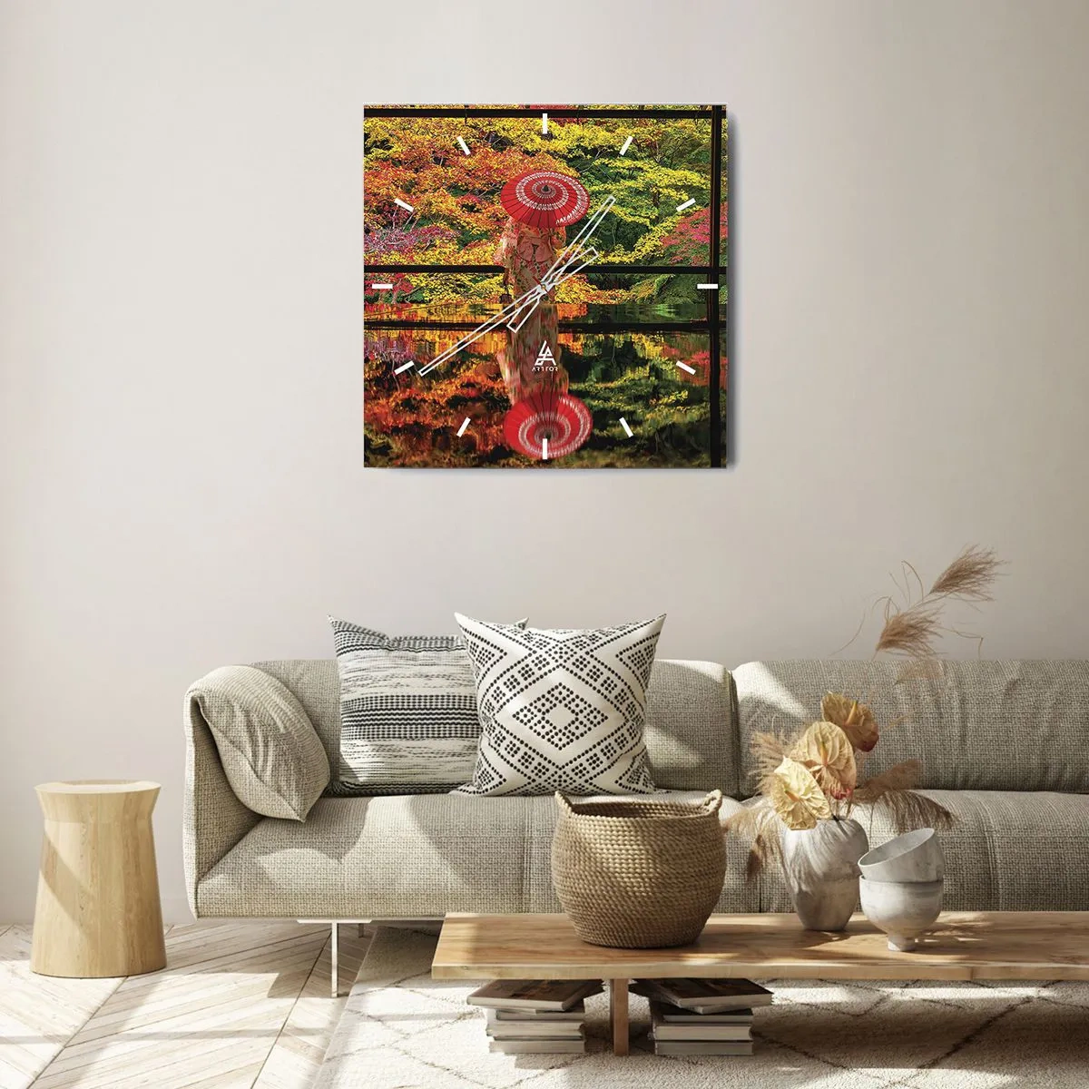 Nástěnné hodiny - V chrámu přírody - 40x40 cm