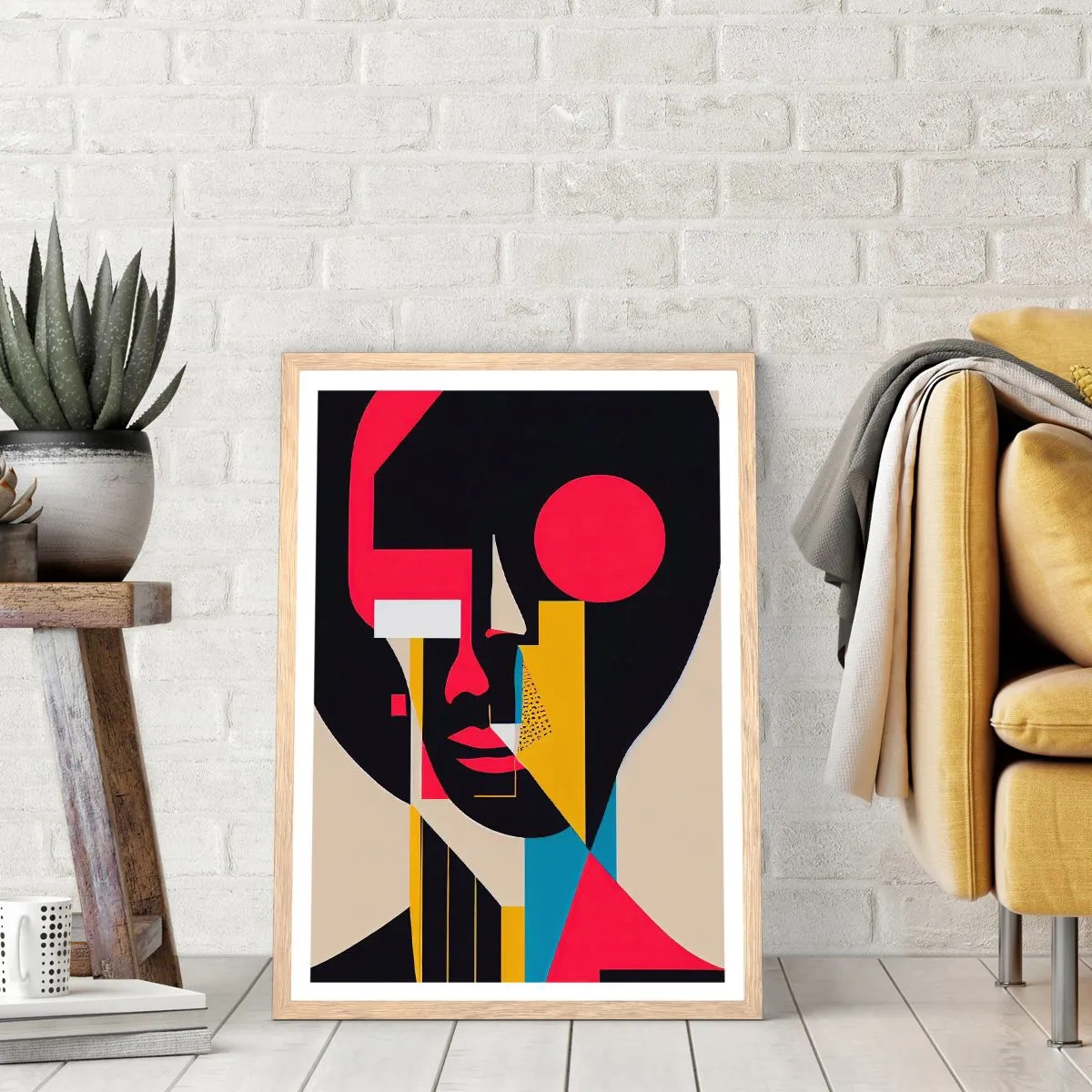 Plakát v rámu světlý dub - Její vnitřní svět - 50x70 cm