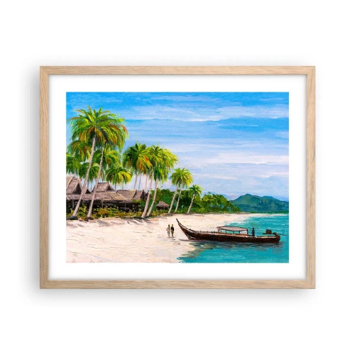 Plakát v rámu světlý dub - Exotický sen - 50x40 cm