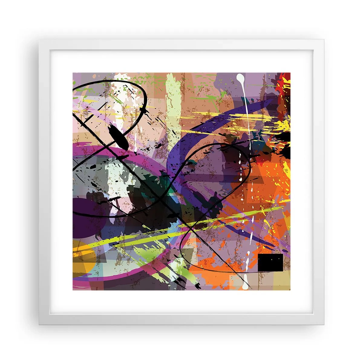 Plakát v bílém rámu - Lze přímo nebo kolem - 40x40 cm